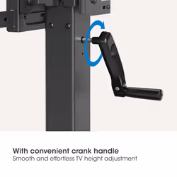 Manhattan Trolley Mount Stand for TV & Monitors (crank handle height adjust), For screens: 37" to 65", VESA compatability: all between 200x200 to 600x400mm -check the dimensions of the four mounting holes on back of screen to ensure it fits, Max 70kg,1120 to 1570mm - Additional view 6