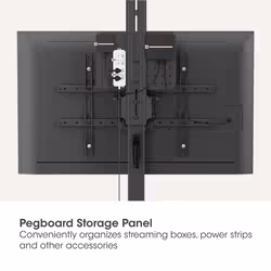 Manhattan Trolley Mount Stand for TV & Monitors (crank handle height adjust), For screens: 37" to 65", VESA compatability: all between 200x200 to 600x400mm -check the dimensions of the four mounting holes on back of screen to ensure it fits, Max 70kg,1120 to 1570mm - Additional view 8