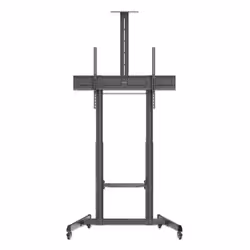 Manhattan Trolley Mount Stand for TV & Monitors (crank handle height adjust), For screens: 37" to 120",VESA compatability:all between 200x200 to 1000x600mm -check the dimensions of the four mounting holes on back of screen to ensure it fits,Max 120kg,1180 to 1630mm - Additional view 3