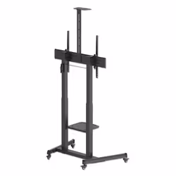 Manhattan Trolley Mount Stand for TV & Monitors (crank handle height adjust), For screens: 37" to 120",VESA compatability:all between 200x200 to 1000x600mm -check the dimensions of the four mounting holes on back of screen to ensure it fits,Max 120kg,1180 to 1630mm - Additional view 7