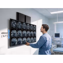 Manhattan Wall Mount for TV & Monitors (Tool Free Height Adjust), For screens 55" to 75", VESA compatibility: all between 200x200mm to 600x600mm - check the dimensions of the four mounting holes on back of screen to ensure it fits, Max 65kg, Black, Bracket - Additional view 3