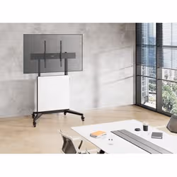 Manhattan Trolley Mount Stand for TV & Monitors (tool free height adjust), For screens:60" to 100",VESA:all between 200x200 to 1000x600mm -check the dimensions of the four mounting holes on back of screen to ensure it fits,Max 80kg,Height 1240 to 1560mm,LFD,Bracket - Additional view 2