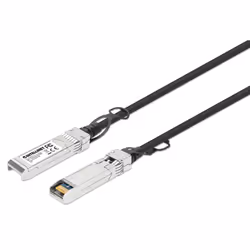 Intellinet SFP+ 10G Passive DAC Twinax Cable SFP+ to SFP+, 5 m (14 ft.), HPE-compatible, Direct Attach Copper, AWG 24, Black, ...