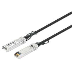 Intellinet SFP+ 10G Passive DAC Twinax Cable SFP+ to SFP+, 5 m (14 ft.), HPE-compatible, Direct Attach Copper, AWG 24, Black