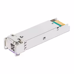 Intellinet Gigabit Fiber WDM Bi-Directional SFP Optical Transceiver Module 1000Base-BX-U (LC) Single-Mode Port, 80 km (50 mi.), BiDi WDM (RX1550/TX1490), MSA-compliant for Maximum Compatibility, Silver