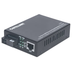 Intellinet Fast Ethernet WDM Bi-Directional Single Mode Media Converter, 10/100Base-Tx to 100Base-Fx (SC) Single-Mode, 20 km (12.4 mi.), WDM (Rx1310/Tx1550)