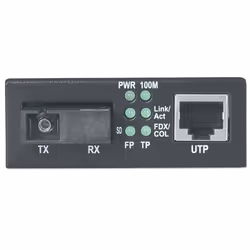 Intellinet Fast Ethernet WDM Bi-Directional Single Mode Media Converter, 10/100Base-Tx to 100Base-Fx (SC) Single-Mode, 20 km (12.4 mi.), WDM (Rx1310/Tx1550)