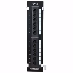 Intellinet Patch Panel, Cat6, Wall-mount, UTP, 12 Port, Black - Additional view 5