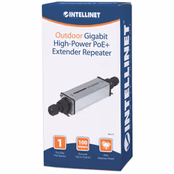 Intellinet Outdoor Gigabit High-Power PoE+ Extender Repeater, IEEE 802.3at/af Power over Ethernet (PoE+/PoE), Extends Range up to 100m, Metal, IP65 - Additional view 8