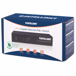 Intellinet 5-Port Gigabit Ethernet PoE+ Switch, 4 x PSE Ports, IEEE 802.3at/af Power over Ethernet (PoE+/PoE) Compliant, 60 W, Desktop - Additional view 6