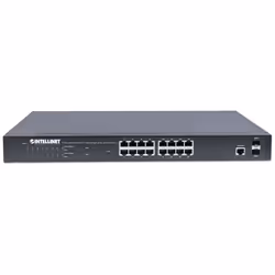Intellinet 16-Port Gigabit Ethernet PoE+ Web-Managed Switch with 2 SFP Ports, 16 x PoE ports, IEEE 802.3at/af Power over Ethernet (PoE+/PoE), 2 x SFP, Endspan, 19" Rackmount - Additional view 3