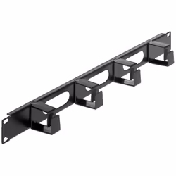 Intellinet 19" Cable Management Panel, 1U, 4 short plastic rings, Black - Additional view 5