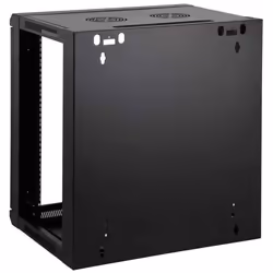 Intellinet 19" Network Cabinet - Wall Mount (Standard), 6U, 450mm Deep, Black, Flatpack, Max 60kg, Suitable also for use on desk or floor, Usable Depth 270mm to 350mm, Metal & Glass Door, Back Panel, Removeable Sides,Parts for wall installation not included - Additional view 4
