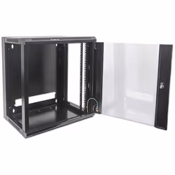 Intellinet 19" Network Cabinet - Wall Mount (Standard), 6U, 450mm Deep, Black, Flatpack, Max 60kg, Suitable also for use on desk or floor, Usable Depth 270mm to 350mm, Metal & Glass Door, Back Panel, Removeable Sides,Parts for wall installation not included - Additional view 8