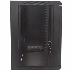Intellinet 19" Network Cabinet - Wall Mount (Standard), 9U, 450mm Deep, Black, Flatpack, Max 60kg, Suitable also for use on desk or floor, Usable Depth 270mm to 350mm, Metal & Glass Door, Back Panel, Removeable Sides,Parts for wall installation not included - Additional view 4