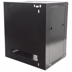 Intellinet 19" Network Cabinet - Wall Mount (Standard), 9U, 450mm Deep, Black, Flatpack, Max 60kg, Suitable also for use on desk or floor, Usable Depth 270mm to 350mm, Metal & Glass Door, Back Panel, Removeable Sides,Parts for wall installation not included - Additional view 5
