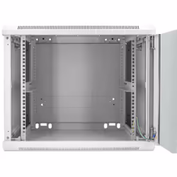 Intellinet 19" Network Cabinet - Wall Mount (Standard), 9U, 600mm Deep, Grey, Assembled, Max 60kg, Suitable also for use on desk or floor, Usable Depth 500mm, Metal & Glass Door, Back Panel, Removeable Sides, Parts for wall install (eg screws/rawl plugs) not incl - Additional view 6