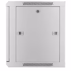 Intellinet 19" Network Cabinet - Wall Mount (Standard), 9U, 450mm Deep, Grey, Assembled, Max 60kg, Suitable also for use on desk or floor, Usable Depth 350mm, Metal & Glass Door, Back Panel, Removeable Sides, Parts for wall install (eg screws/rawl plugs) not incl - Additional view 4