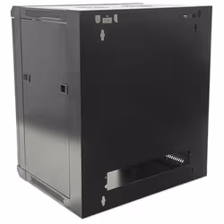 Intellinet 19" Network Cabinet - Wall Mount (Standard), 15U, 600mm Deep, Black, Flatpack, Max 60kg, Metal & Glass Door, Back Panel, Removeable Sides, Suitable also for use on desk or floor, Usable Depth 410mm, Parts for wall installation not included - Additional view 7