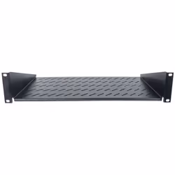 Intellinet 19" Cantilever Shelf, 2U, 2-Point Front Mount, 250mm Depth, Max 25kg, Black, Three Year Warranty - Additional view 4