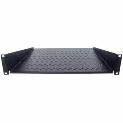 Intellinet 19" Cantilever Shelf, 2U, 2-Point Front Mount, 400mm Depth, Vented, Max 25kg, Black, Three Year Warranty - Additional view 4