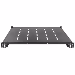 Intellinet 19" Sliding Shelf, 1U, 800 to 1000mm Depth, shelf depth 550mm, Black - Additional view 4
