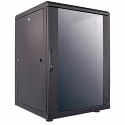Intellinet 19" Network Cabinet - Free Standing, 16U, 600x600mm (width x depth), Black, Flatpack, Max 1500kg, Multi-Point Door Lock, One Lock Per Side Panel, Usable Depth 123 to 373mm, IP20 rated, Rack, Steel