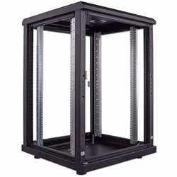 Intellinet 19" Network Cabinet - Free Standing, 16U, 600x600mm (width x depth), Black, Flatpack, Max 1500kg, Multi-Point Door Lock, One Lock Per Side Panel, Usable Depth 123 to 373mm, IP20 rated, Rack, Steel - Additional view 6