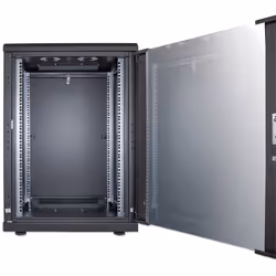 Intellinet 19" Network Cabinet - Free Standing, 16U, 600x600mm (width x depth), Black, Flatpack, Max 1500kg, Multi-Point Door Lock, One Lock Per Side Panel, Usable Depth 123 to 373mm, IP20 rated, Rack, Steel - Additional view 7