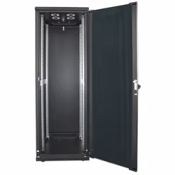 Intellinet 19" Network Cabinet - Free Standing, 42U, 600x600mm (width x depth), Black, Flatpack, Max 1500kg, Multi-Point Door Lock, One Lock Per Side Panel, Usable Depth 123 to 373mm, IP20 rated, Rack, Steel - Additional view 5