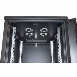 Intellinet 19" Network Cabinet - Free Standing, 42U, 600x800mm (width x depth), Black, Flatpack, Max 1500kg, Multi-Point Door Lock, One Lock Per Side Panel, Usable Depth 123 to 573mm, IP20 rated, Rack, Steel - Additional view 6