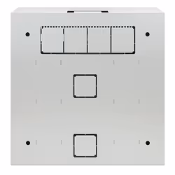 Intellinet Low-Profile 19" Wall Mount Cabinet with 4U Horizontal and 2U Vertical Rails Slim, Space-saving Enclosure with Only 170 mm (6.7 in.) Depth, Ideal for AV, Multimedia and Surveillance Applications, Assembled, Gray RAL 7035 - Additional view 4