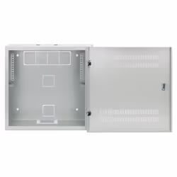 Intellinet Low-Profile 19" Wall Mount Cabinet with 4U Horizontal and 2U Vertical Rails Slim, Space-saving Enclosure with Only 170 mm (6.7 in.) Depth, Ideal for AV, Multimedia and Surveillance Applications, Assembled, Gray RAL 7035 - Additional view 5