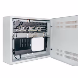 Intellinet Low-Profile 19" Wall Mount Cabinet with 4U Horizontal and 2U Vertical Rails Slim, Space-saving Enclosure with Only 170 mm (6.7 in.) Depth, Ideal for AV, Multimedia and Surveillance Applications, Assembled, Gray RAL 7035 - Additional view 6