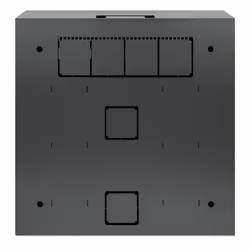 Intellinet Low-Profile 19" Wall Mount Cabinet with 4U Horizontal and 2U Vertical Rails Slim, Space-saving Enclosure with Only 170 mm (6.7 in.) Depth, Ideal for AV, Multimedia and Surveillance Applications, Assembled, Black RAL 7021 - Additional view 4