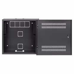 Intellinet Low-Profile 19" Wall Mount Cabinet with 4U Horizontal and 2U Vertical Rails Slim, Space-saving Enclosure with Only 170 mm (6.7 in.) Depth, Ideal for AV, Multimedia and Surveillance Applications, Assembled, Black RAL 7021 - Additional view 5