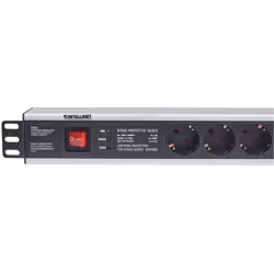 Intellinet 19" 1.5U Rackmount 6-Way Power Strip - German Type", With On/Off Switch and Surge Protection, 3m Power Cord - Additional view 4