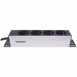 Intellinet 10" 1U Rackmount 4-Way Power Strip - German Type", With Power Indicator, No Surge Protection, 1.8m Power Cord - Additional view 4