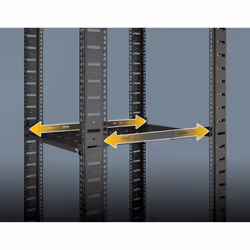 Intellinet 19" Fixed Shelf (adjustable), 1U, 350mm shelf depth, 350 to 550mm adjustable rail depth, Max 20kg, Black, Lifetime warranty - Additional view 5