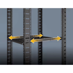 Intellinet 19" Fixed Shelf (adjustable), 1U, 550mm shelf depth, 550 to 750mm adjustable rail depth, Max 20kg, Black, Lifetime warranty - Additional view 5