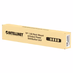 Intellinet 19" 1U PDU 7-way UK, Surge Protection, Rackmount, Power Distribution Unit, UK 3-pin outlets, 3m power cord, output - Additional view 2