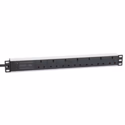 Intellinet 19" 1U PDU 7-way UK, Surge Protection, Rackmount, Power Distribution Unit, UK 3-pin outlets, 3m power cord, output - Additional view 3