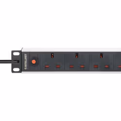 Intellinet 19" 1U PDU 7-way UK, Overload Protection, Rackmount, Power Distribution Unit, UK 3-pin outlets, 3m power cord, output - Additional view 4