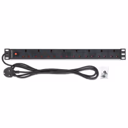 Intellinet 19" 1U PDU 7-way UK, Overload Protection, Rackmount, Power Distribution Unit, UK 3-pin outlets, 3m power cord, output - Additional view 5