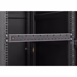 Intellinet 19" 1U PDU 7-way UK, Overload Protection, Rackmount, Power Distribution Unit, UK 3-pin outlets, 3m power cord, output - Additional view 7