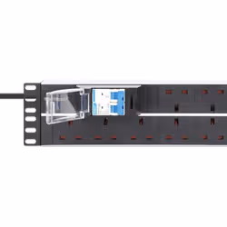 Intellinet 19" 2U PDU 15-way UK, With 2P air breaker, Rackmount, Power Distribution Unit, UK 3-pin outlets, 3m power cord, output - Additional view 4
