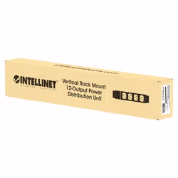 Intellinet 19" 1U PDU 12-way UK, Vertical type, With switch and overload protection, Rackmount, Power Distribution Unit, UK 3-pin outlets, 1.8m power cord, output - Additional view 2
