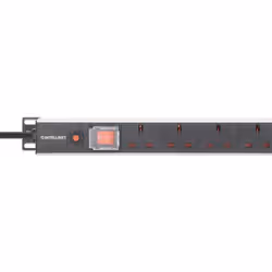 Intellinet 19" 1U PDU 12-way UK, Vertical type, With switch and overload protection, Rackmount, Power Distribution Unit, UK 3-pin outlets, 1.8m power cord, output - Additional view 5