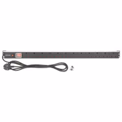 Intellinet 19" 1U PDU 12-way UK, Vertical type, With switch and overload protection, Rackmount, Power Distribution Unit, UK 3-pin outlets, 1.8m power cord, output - Additional view 6