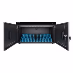 Manhattan iPad to 11" 20-bay Charging Desktop Cabinet, Also other tablets and smartphones (with device to USB-C cable), Bays 264x22x235mm, Device charging cables not included (suggest USB-C cable code 356213), Cart, Lockable (2 keys), EU/UK power cords - Additional view 4